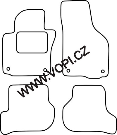 Autokoberce Škoda Octavia II 01/2008 - 01/2013 Carfit (4311)